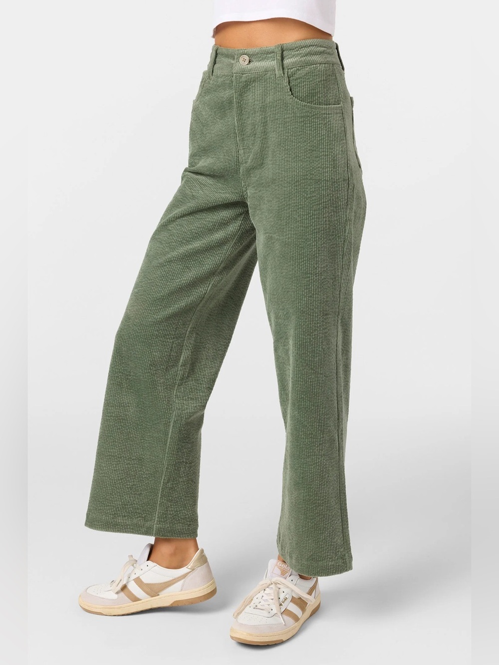 Industry Green Wide Leg Wide Wale Corduroy Pants Size 4 Excellent Condition